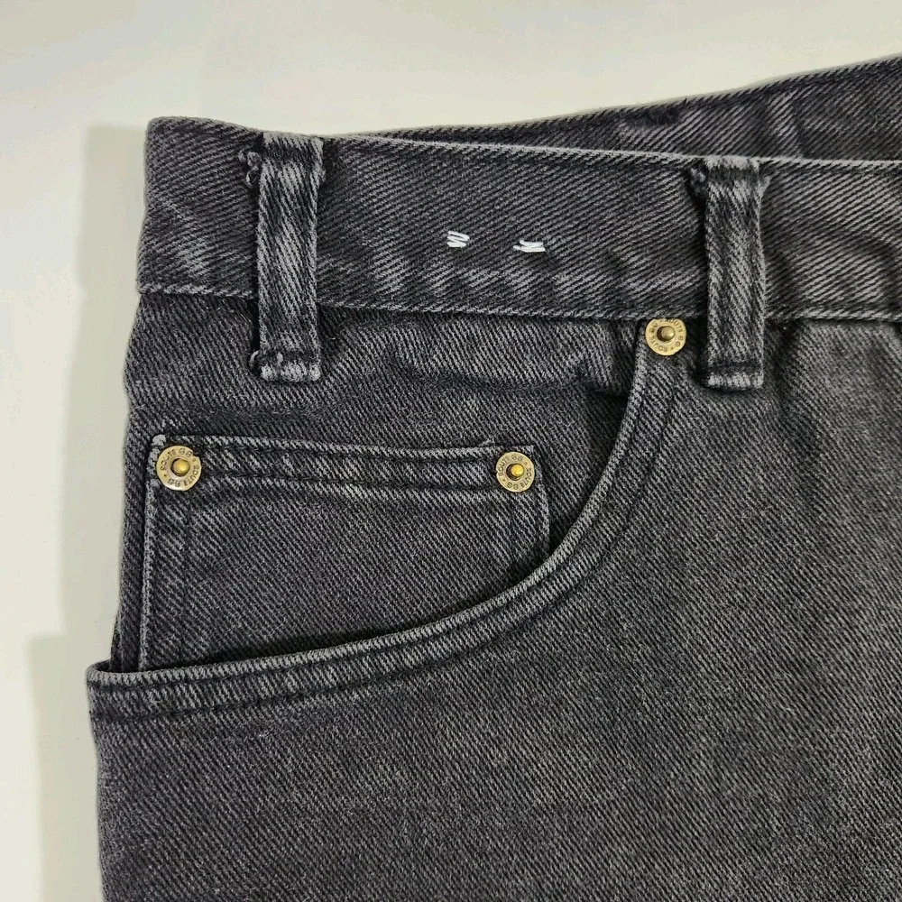 Route 66 Relaxed Fit Black Denim Jeans Mens Size 42 Dark Wash Wide Leg Jorts Y2K
